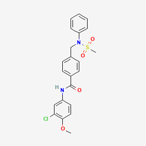 N-(3-chloro-4-methoxyphenyl)-4-{[(methylsulfonyl)(phenyl)amino]methyl}benzamide