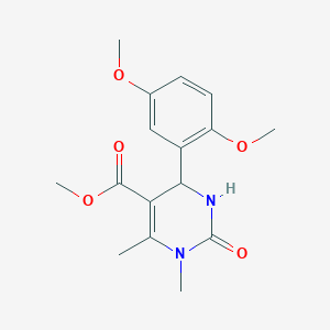 Methyl 4-(2,5-dimethoxyphenyl)-1,6-dimethyl-2-oxo-1,2,3,4-tetrahydropyrimidine-5-carboxylate