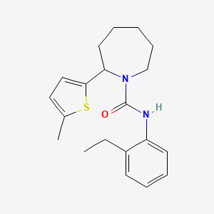 molecular formula C20H26N2OS B5013183 N-(2-ethylphenyl)-2-(5-methyl-2-thienyl)-1-azepanecarboxamide 