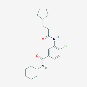 4-chloro-N-cyclohexyl-3-[(3-cyclopentylpropanoyl)amino]benzamide