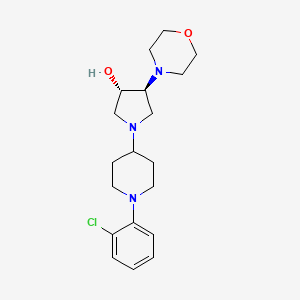 (3S,4S)-1-[1-(2-chlorophenyl)piperidin-4-yl]-4-morpholin-4-ylpyrrolidin-3-ol