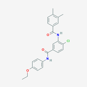 molecular formula C24H23ClN2O3 B501322 4-chloro-3-[(3,4-dimethylbenzoyl)amino]-N-(4-ethoxyphenyl)benzamide 