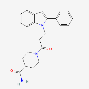 1-[3-(2-phenyl-1H-indol-1-yl)propanoyl]piperidine-4-carboxamide