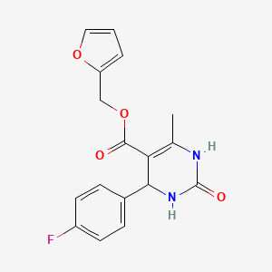 2-furylmethyl 4-(4-fluorophenyl)-6-methyl-2-oxo-1,2,3,4-tetrahydro-5-pyrimidinecarboxylate