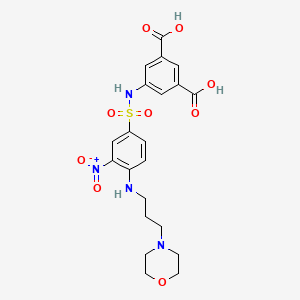 5-{[(4-{[3-(4-morpholinyl)propyl]amino}-3-nitrophenyl)sulfonyl]amino}isophthalic acid