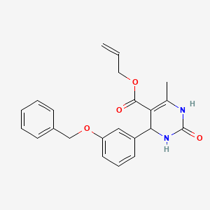 molecular formula C22H22N2O4 B5013249 Prop-2-en-1-yl 4-[3-(benzyloxy)phenyl]-6-methyl-2-oxo-1,2,3,4-tetrahydropyrimidine-5-carboxylate 