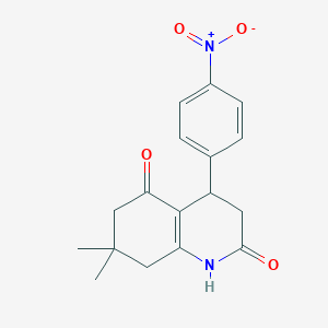 7,7-DIMETHYL-4-(4-NITROPHENYL)-1,2,3,4,5,6,7,8-OCTAHYDROQUINOLINE-2,5-DIONE