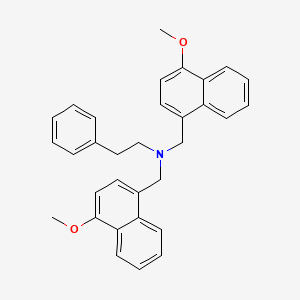 molecular formula C32H31NO2 B5013264 N,N-bis[(4-methoxy-1-naphthyl)methyl]-2-phenylethanamine 