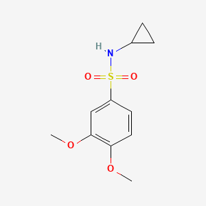 molecular formula C11H15NO4S B5013269 N-cyclopropyl-3,4-dimethoxybenzenesulfonamide 