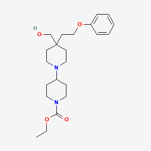 molecular formula C22H34N2O4 B5013271 ethyl 4-(hydroxymethyl)-4-(2-phenoxyethyl)-1,4'-bipiperidine-1'-carboxylate 