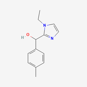 molecular formula C13H16N2O B5013294 (1-ethyl-1H-imidazol-2-yl)(4-methylphenyl)methanol 