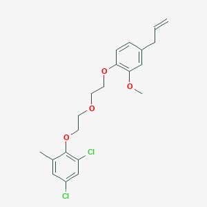 molecular formula C21H24Cl2O4 B5013298 2-{2-[2-(4-allyl-2-methoxyphenoxy)ethoxy]ethoxy}-1,5-dichloro-3-methylbenzene 