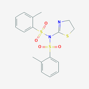 molecular formula C17H18N2O4S3 B501330 N-(4,5-dihydro-1,3-thiazol-2-yl)-2-methyl-N-[(2-methylphenyl)sulfonyl]benzenesulfonamide 