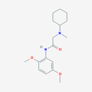 molecular formula C17H26N2O3 B5013308 N~2~-cyclohexyl-N-(2,5-dimethoxyphenyl)-N~2~-methylglycinamide 