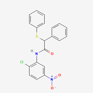 molecular formula C20H15ClN2O3S B5013316 N-(2-chloro-5-nitrophenyl)-2-phenyl-2-(phenylsulfanyl)acetamide 