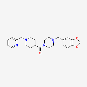 [4-(1,3-Benzodioxol-5-ylmethyl)piperazin-1-yl]-[1-(pyridin-2-ylmethyl)piperidin-4-yl]methanone