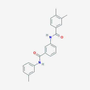molecular formula C23H22N2O2 B501332 3,4-dimethyl-N-[3-(3-toluidinocarbonyl)phenyl]benzamide 