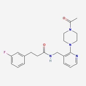 N-{[2-(4-acetyl-1-piperazinyl)-3-pyridinyl]methyl}-3-(3-fluorophenyl)propanamide