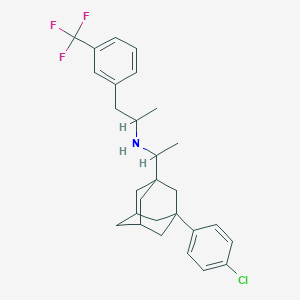 molecular formula C28H33ClF3N B5013331 N-[1-[3-(4-chlorophenyl)-1-adamantyl]ethyl]-1-[3-(trifluoromethyl)phenyl]propan-2-amine 