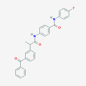 4-{[2-(3-benzoylphenyl)propanoyl]amino}-N-(4-fluorophenyl)benzamide