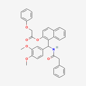 molecular formula C35H31NO6 B5013376 1-{(3,4-dimethoxyphenyl)[(phenylacetyl)amino]methyl}-2-naphthyl phenoxyacetate 