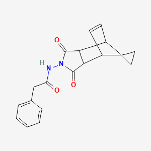 N-(3',5'-dioxo-4'-azaspiro[cyclopropane-1,10'-tricyclo[5.2.1.0~2,6~]decane]-8'-en-4'-yl)-2-phenylacetamide