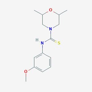 molecular formula C14H20N2O2S B5013383 N-(3-methoxyphenyl)-2,6-dimethylmorpholine-4-carbothioamide 