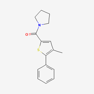 molecular formula C16H17NOS B5013389 1-[(4-methyl-5-phenyl-2-thienyl)carbonyl]pyrrolidine 