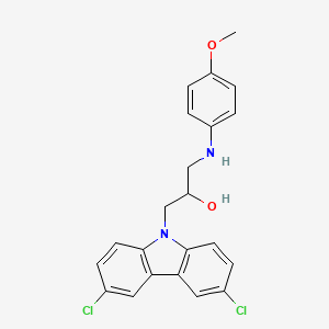 1-(3,6-dichloro-9H-carbazol-9-yl)-3-[(4-methoxyphenyl)amino]propan-2-ol