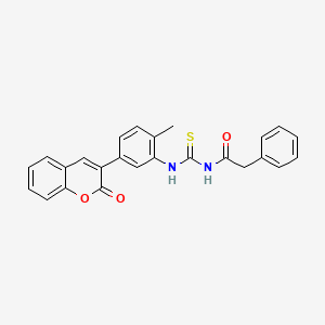 molecular formula C25H20N2O3S B5013411 N-({[2-methyl-5-(2-oxo-2H-chromen-3-yl)phenyl]amino}carbonothioyl)-2-phenylacetamide 