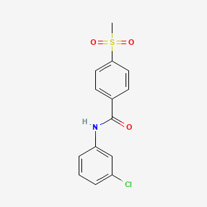 molecular formula C14H12ClNO3S B5013415 N-(3-chlorophenyl)-4-(methylsulfonyl)benzamide 