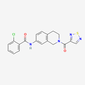 2-chloro-N-[2-(1,2,5-thiadiazol-3-ylcarbonyl)-1,2,3,4-tetrahydro-7-isoquinolinyl]benzamide