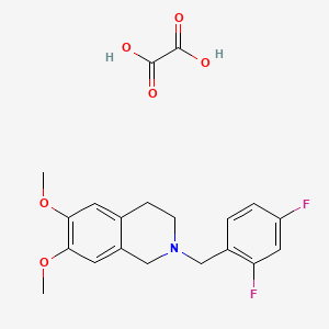 molecular formula C20H21F2NO6 B5013452 2-[(2,4-difluorophenyl)methyl]-6,7-dimethoxy-3,4-dihydro-1H-isoquinoline;oxalic acid 