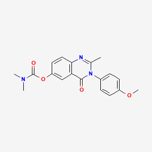 molecular formula C19H19N3O4 B5013468 3-(4-Methoxyphenyl)-2-methyl-4-oxo-3,4-dihydroquinazolin-6-yl dimethylcarbamate 