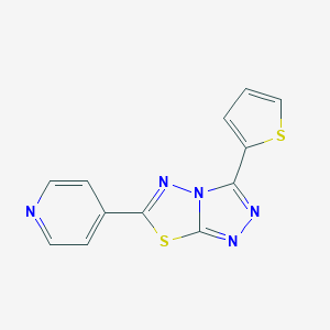 molecular formula C12H7N5S2 B501347 6-(4-Pyridinyl)-3-(2-thienyl)[1,2,4]triazolo[3,4-b][1,3,4]thiadiazole CAS No. 878436-18-1