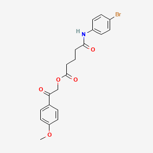 molecular formula C20H20BrNO5 B5013474 2-(4-methoxyphenyl)-2-oxoethyl 5-[(4-bromophenyl)amino]-5-oxopentanoate 