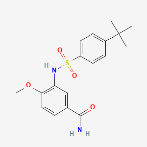 3-{[(4-tert-butylphenyl)sulfonyl]amino}-4-methoxybenzamide