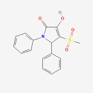 molecular formula C17H15NO4S B5013485 3-hydroxy-4-(methylsulfonyl)-1,5-diphenyl-1,5-dihydro-2H-pyrrol-2-one CAS No. 5786-64-1