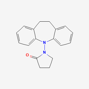 molecular formula C18H18N2O B5013502 1-(10,11-dihydro-5H-dibenzo[b,f]azepin-5-yl)-2-pyrrolidinone 