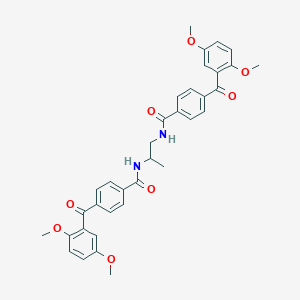 molecular formula C35H34N2O8 B5013510 4-(2,5-dimethoxybenzoyl)-N-[2-[[4-(2,5-dimethoxybenzoyl)benzoyl]amino]propyl]benzamide 