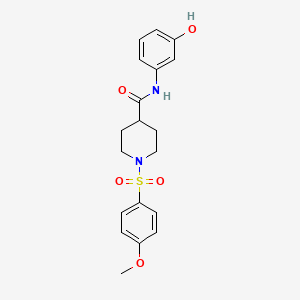 N-(3-hydroxyphenyl)-1-(4-methoxyphenyl)sulfonylpiperidine-4-carboxamide