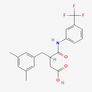 3-(3,5-dimethylbenzyl)-4-oxo-4-{[3-(trifluoromethyl)phenyl]amino}butanoic acid