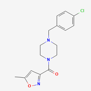 1-[(4-CHLOROPHENYL)METHYL]-4-(5-METHYL-1,2-OXAZOLE-3-CARBONYL)PIPERAZINE