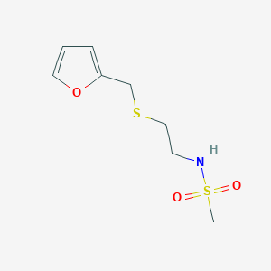 molecular formula C8H13NO3S2 B5013539 N-{2-[(2-furylmethyl)thio]ethyl}methanesulfonamide 