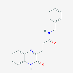 molecular formula C18H17N3O2 B5013558 N-benzyl-3-(3-oxo-3,4-dihydro-2-quinoxalinyl)propanamide 