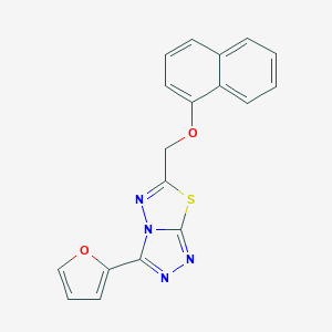 3-(Furan-2-yl)-6-(naphthalen-1-yloxymethyl)-[1,2,4]triazolo[3,4-b][1,3,4]thiadiazole