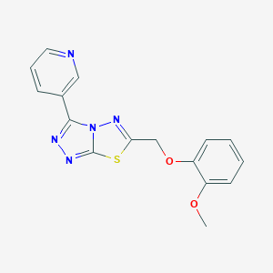 molecular formula C16H13N5O2S B501360 6-[(2-Methoxyphenoxy)methyl]-3-(3-pyridinyl)[1,2,4]triazolo[3,4-b][1,3,4]thiadiazole CAS No. 878432-30-5