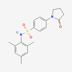 molecular formula C19H22N2O3S B5013628 N-mesityl-4-(2-oxo-1-pyrrolidinyl)benzenesulfonamide 