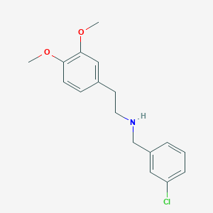 molecular formula C17H20ClNO2 B5013640 (3-chlorobenzyl)[2-(3,4-dimethoxyphenyl)ethyl]amine 