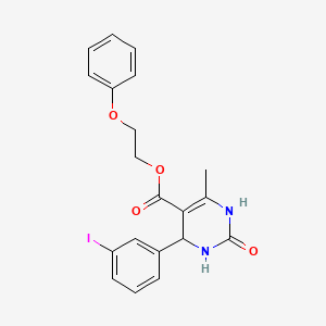 2-Phenoxyethyl 4-(3-iodophenyl)-6-methyl-2-oxo-1,2,3,4-tetrahydropyrimidine-5-carboxylate